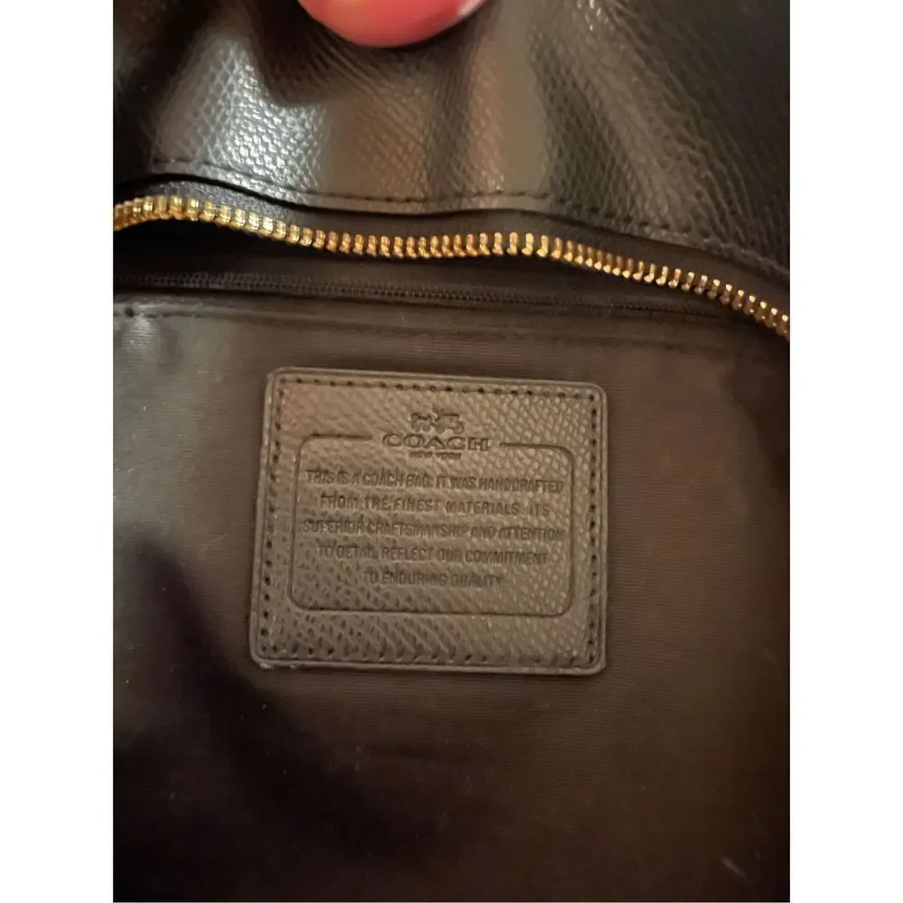 Coach Black Leather Tote Bag